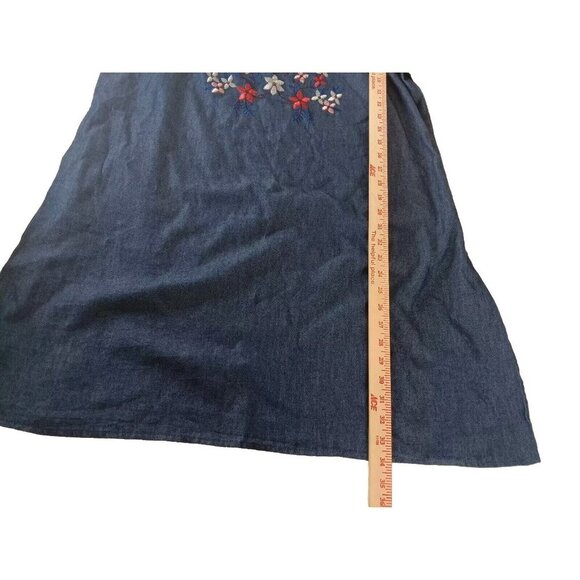 J Gee Women's Blue Dress cold shoulder 1X Large embroidered - Picture 11 of 11